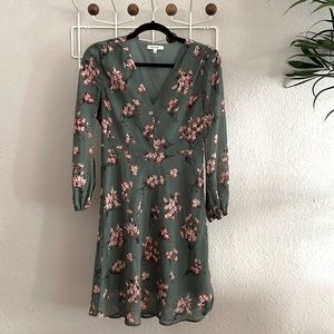Madewell 3/4 sleeve floral pattern dress